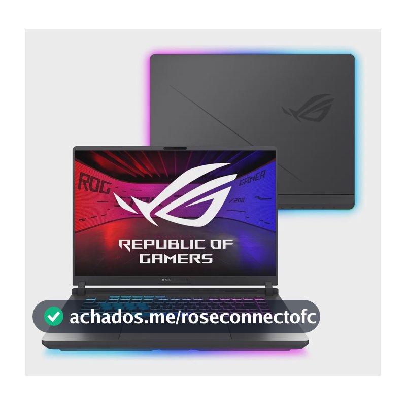 Notebook Asus Rog Strix G16 Nvidia Geforce Rtx 5060 Intel Core I9 14900hx 2,2 Ghz 16gb Ram 512gb Ssd Windows 11 Home Tela 16  240hz Eclipse Gray - G615jmr-s5001w