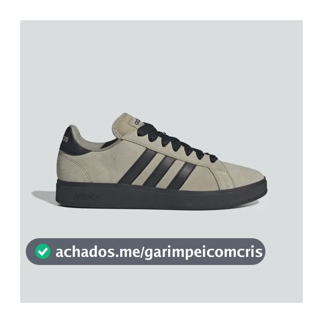 Tênis Masculino Grand Court Base 00s adidas Woca/cblack/cblack Liso 40 Br