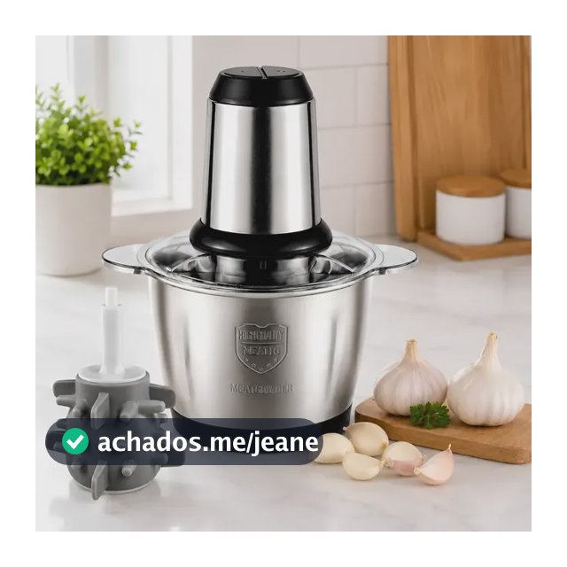 Multiprocessador E Descascador De Alho Carne Elétrico 3l 220v