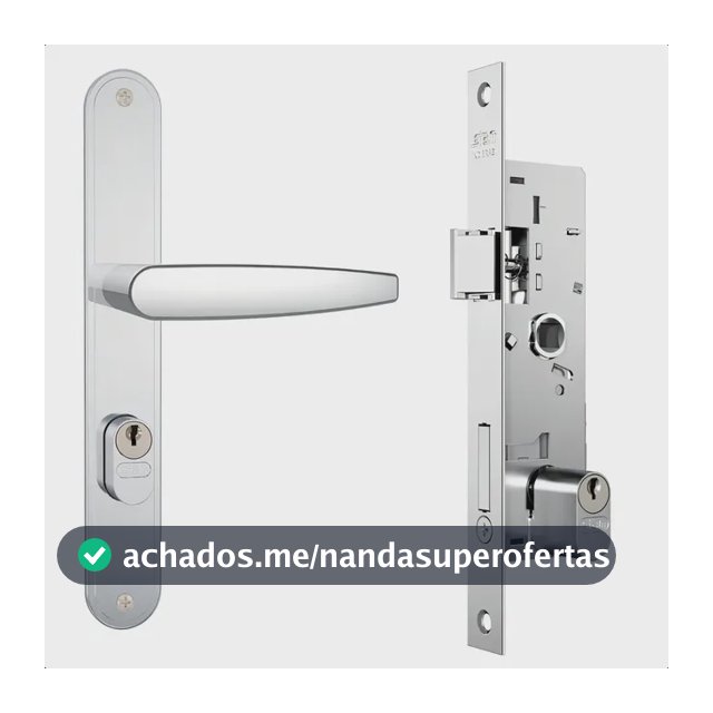 Fechadura Stam Estreita Espelho Inox 601-602/33 Serralheiro | Portão Alumínio Broca 20mm | Maçaneta Alavanca Cromada Duas chaves