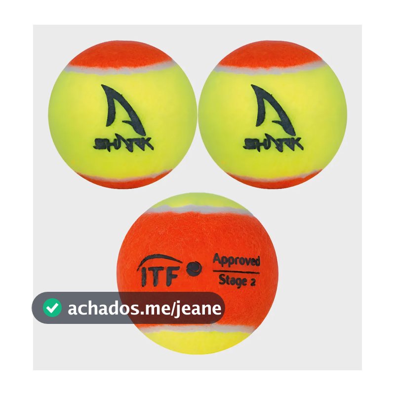 Kit 3 Bolas Bolinhas Beach Tennis Stage 2 Profissional Shark Amarelo