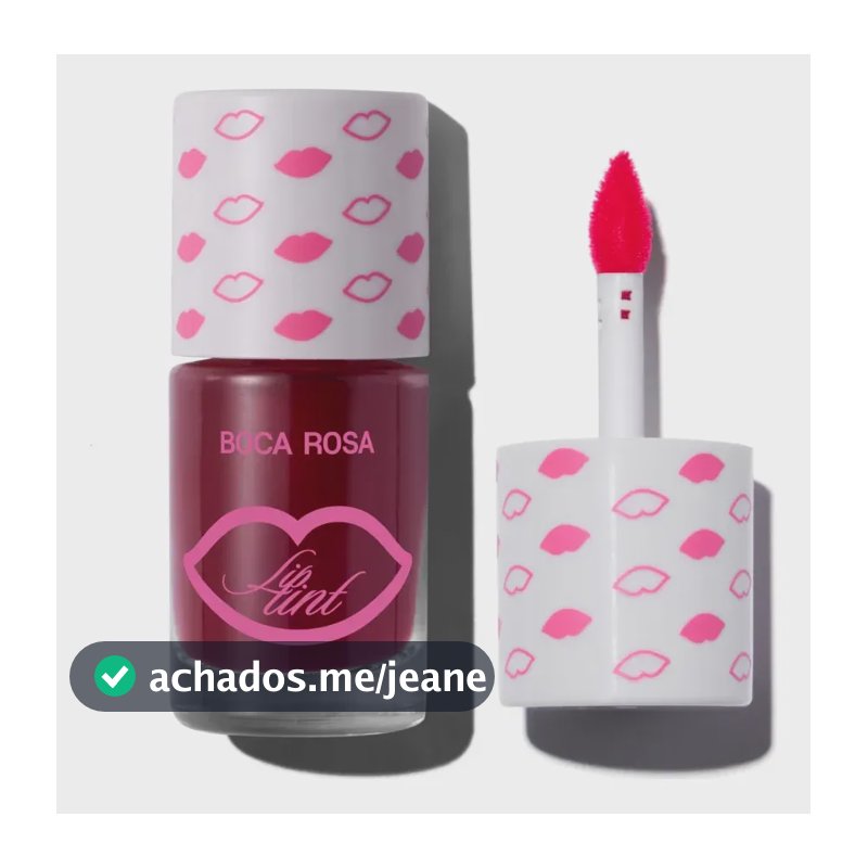 Lip Tint Batom Boca Rosa Beauty- Cor Rosa Paixão Rosa Cupido