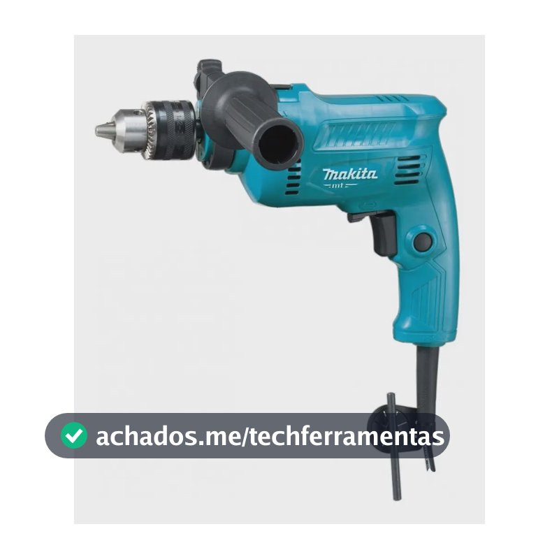 Furadeira Martelete Elétrica de 13mm Makita M0801B 500W + acessórios com caixa de cartão 50Hz/60Hz