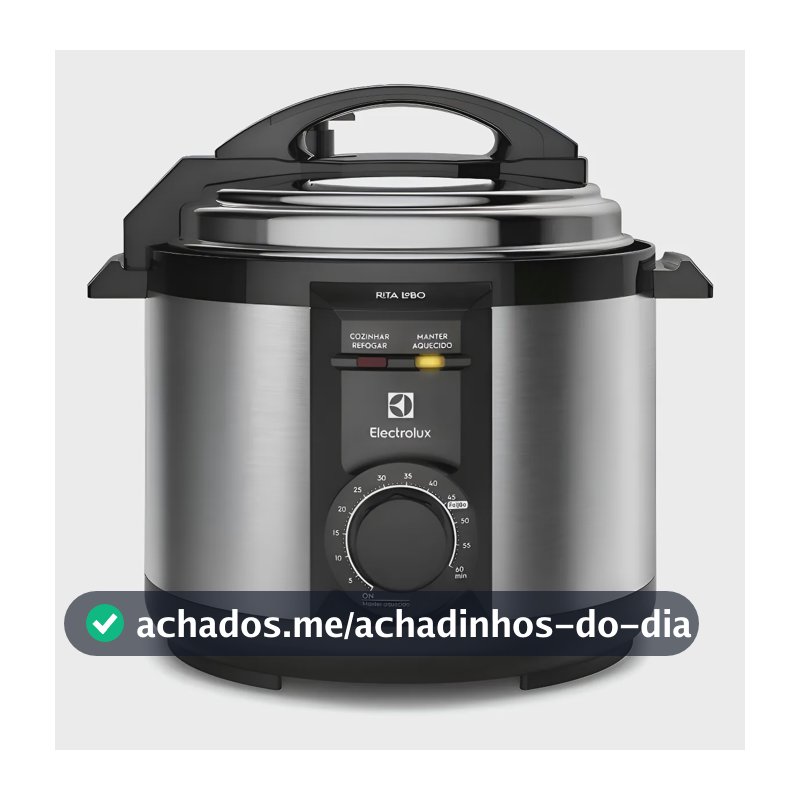 Panela de Pressão Elétrica Electrolux 5L Cor Inox Efficient por Rita Lobo PCE20