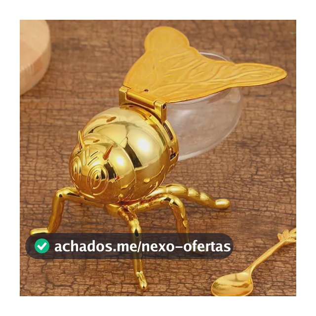 Açucareiro Dourado Em Forma De Abelha Com Colher, Cozinha De