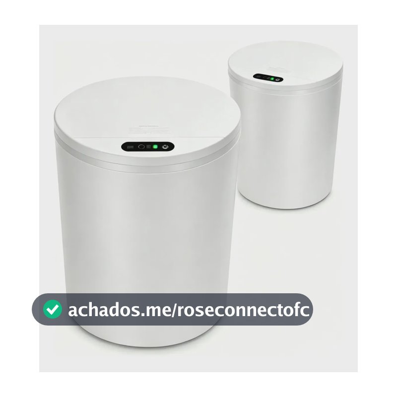 Lixeira inteligente Automática, Toque, Botão manual, sensor infravermelho, recarregável USB, ideal para banheiro, cozinha e escritório