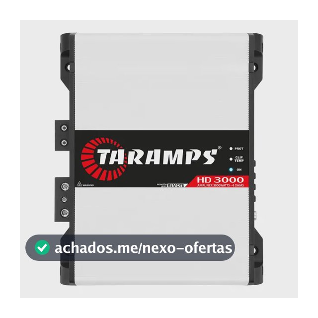 Módulo Amplificador Taramps HD 3000 de 3000W RMS 4 Ohms Classe D