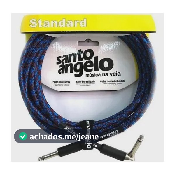 Cabo Santo Angelo Guitarra Violão Teclado Tecido P10 L 3,05m