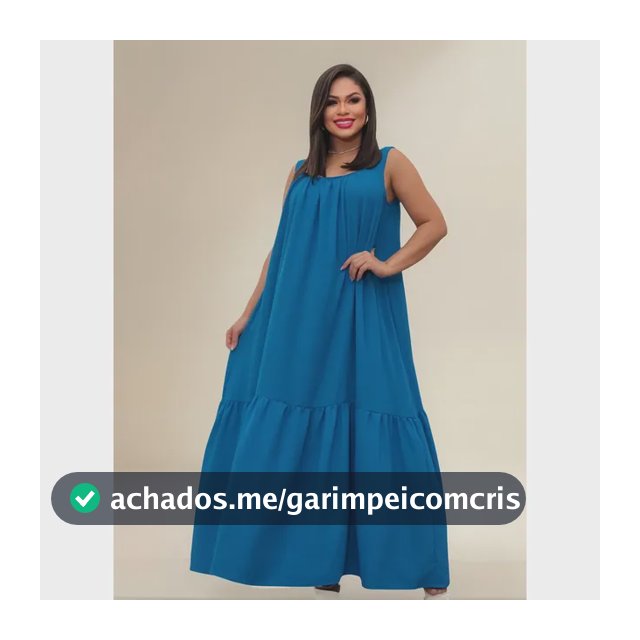 Vestido Duna Longo Amplo Solto Decotado Costas Confortável