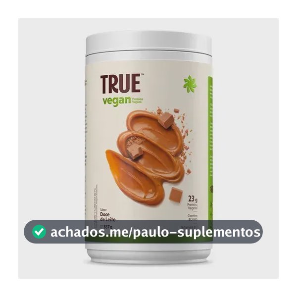 True Whey Vegan 837g - Proteína Vegetal - True Source - Sabor Doce De Leite