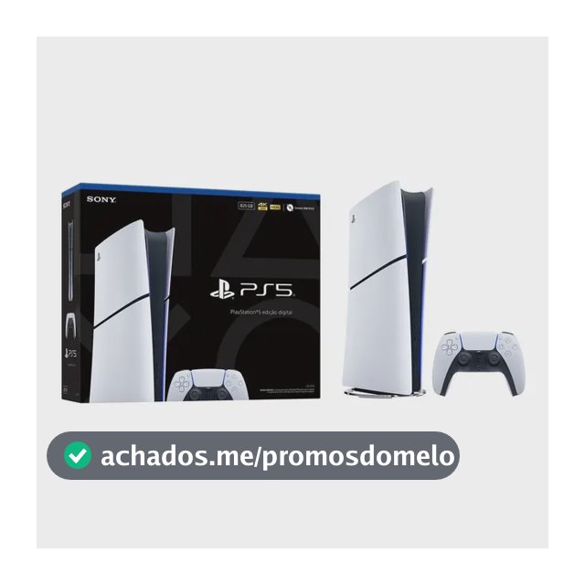Playstation 5 Edição Digital 825gb 1 Controle Branco Sony Branco