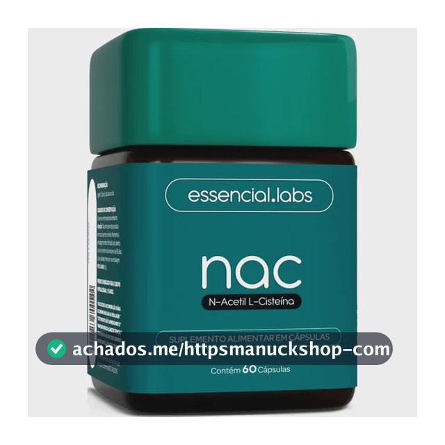 NAC 600mg - Fórmula Exclusiva com Máxima Concentração e Pureza - N-Acetil L-Cisteína - 60 Cápsulas