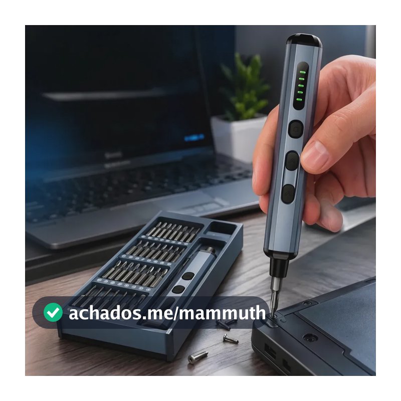 Parafusadeira sem fio FCLN Parafusadeira Eletrica Portátil Compacta Chave de Precisão Recarregável cinza-escuro 50Hz / 60Hz
