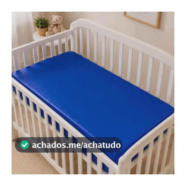 Capa Protetora Colchão Impermeável Berço Azul Top Colchão