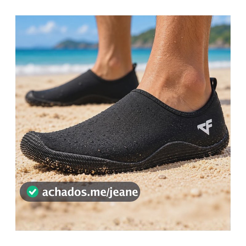 Sapatilha Aquática Pescaria Leve Confortável Tenis Hibrido Preto 40