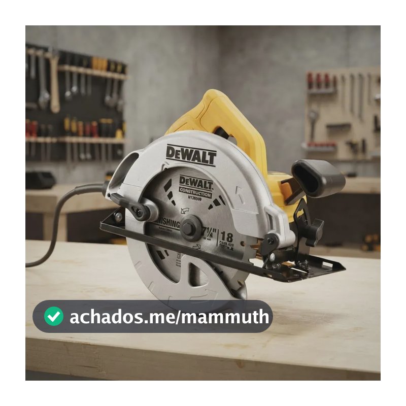 Serra Circular 7-1/4" Dewalt Modelo DWE560 Disco de 24 Dentes Potência de 1400W