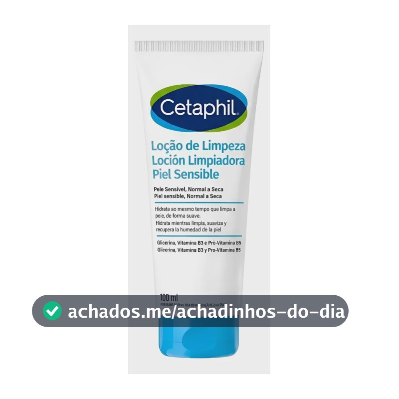 Cetaphil Loção De Limpeza 100ml Pele Seca E Sensível Normal A Sensível Dia