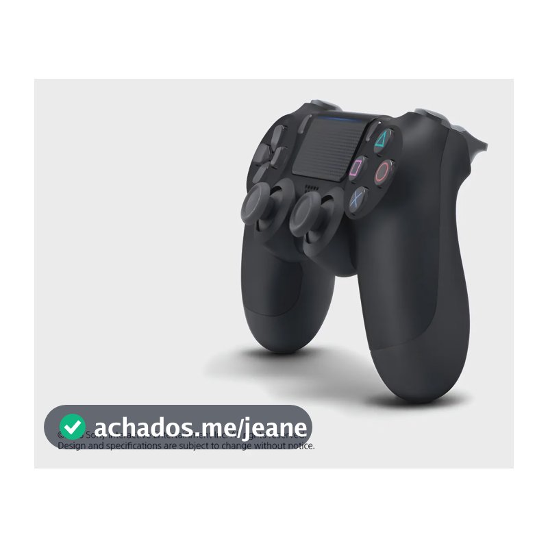 Controle Sem Fio Playstation Dualshock 4 Preto Ps4 Preto-azeviche Preto-azeviche