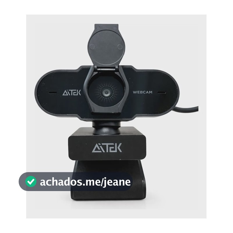 Webcam 1080p 2mp Full Hd Alta Resolução Com Microfone Usb Preto
