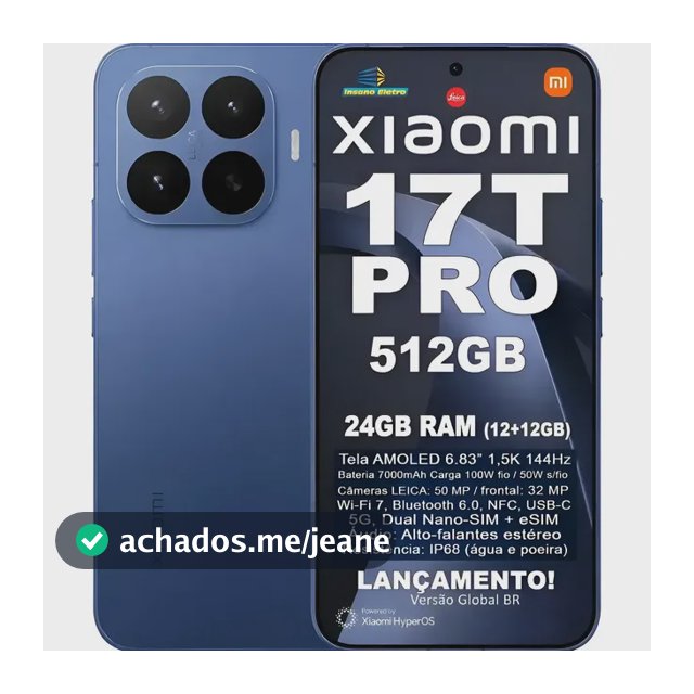 Xiaomi 17t Pro 512gb +24gb Ram (12+12) 5g Nfc Global Lacrado
