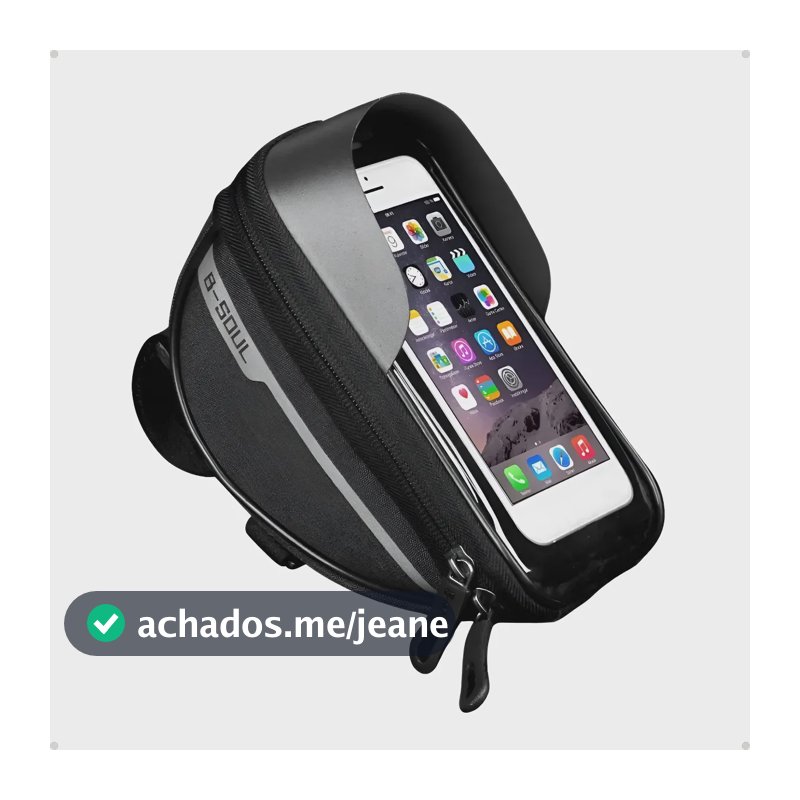 Bolsa Guidão Bike Bicicleta Suporte Celular Resistente Água Preto