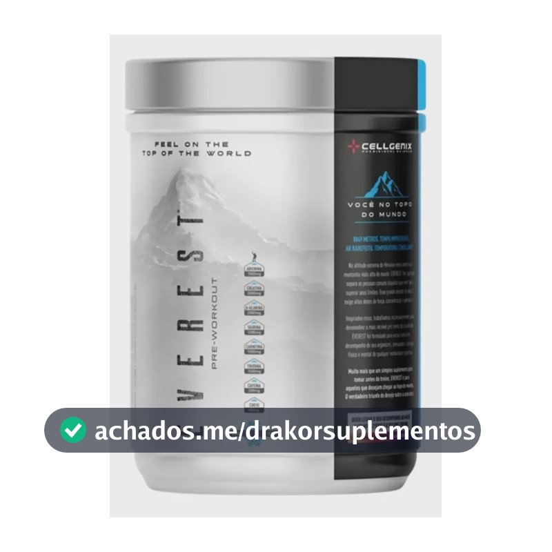 Pré Treino C/ Creatina - Pré Workout Cellgenix Everest 450g Green Apple