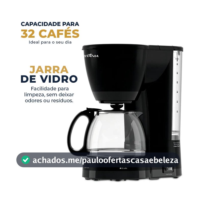 Cafeteira britânia bcf32c 32 cafés 1,2l Preto