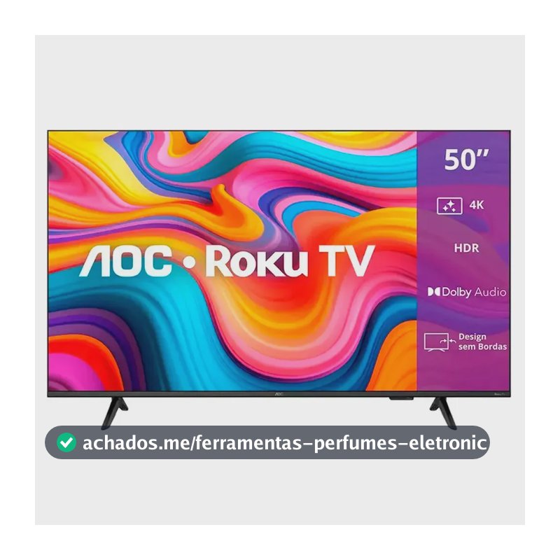 Smart Tv Aoc 50'' Roku 4k Uhd Dled Wi-fi Dolby Audio 50u7066