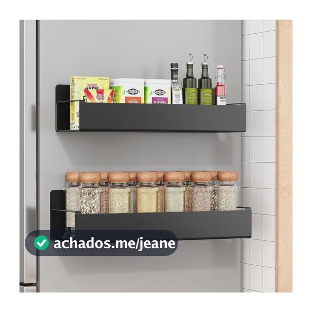 2x Rack Prateleira Organizador Magnético Cozinha Geladeira