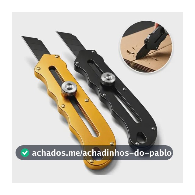 Kit  5x Estilete Profissional Em Aço Inoxidável Regulável