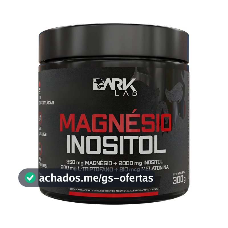 Magnésio E Inositol Taurina Melatonina 300g Dark Lab Maracujá - 50 Doses