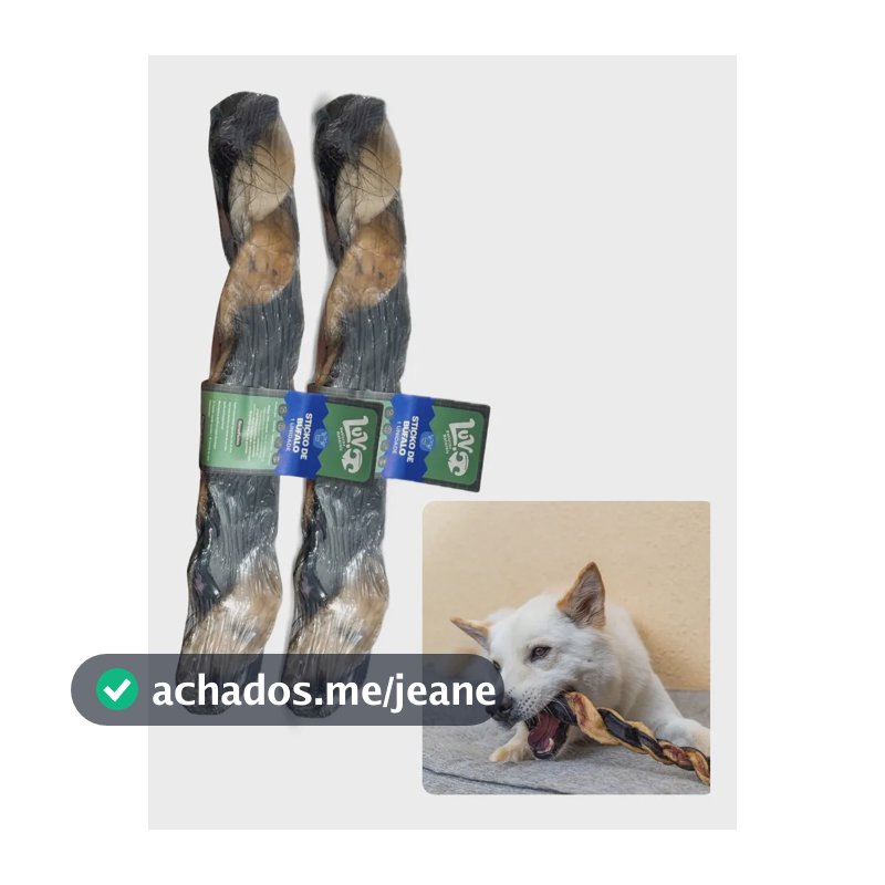 Kit 2un Mordedor Natural Para Cães Pet Sticko Bufalo Luv