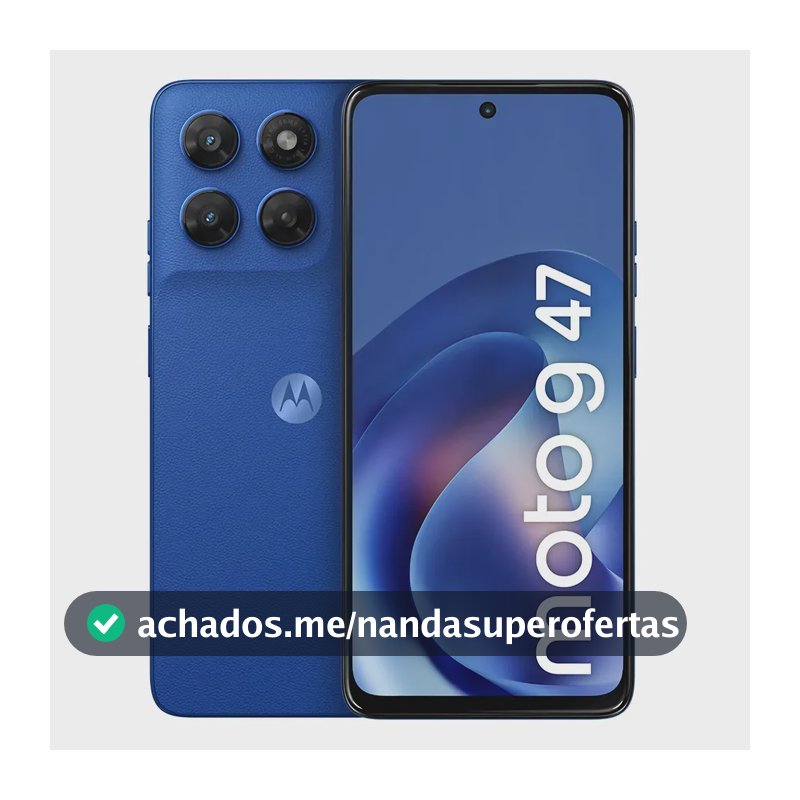 Smartphone Motorola Moto g47 5G 256GB, 4GB RAM + 8GB RAM Boost, câmera 50 MP Sony LYTIA 600, Tela 6.7 FHD+ 120hz, NFC, IP64