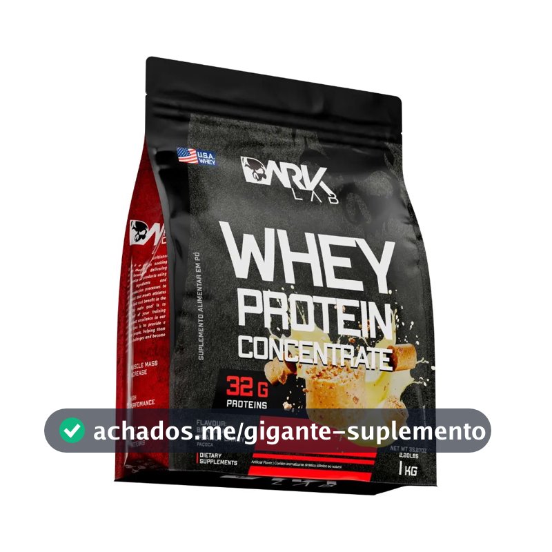 Whey Protein Concentrado 1kg Dark Lab Sabor Paçoca
