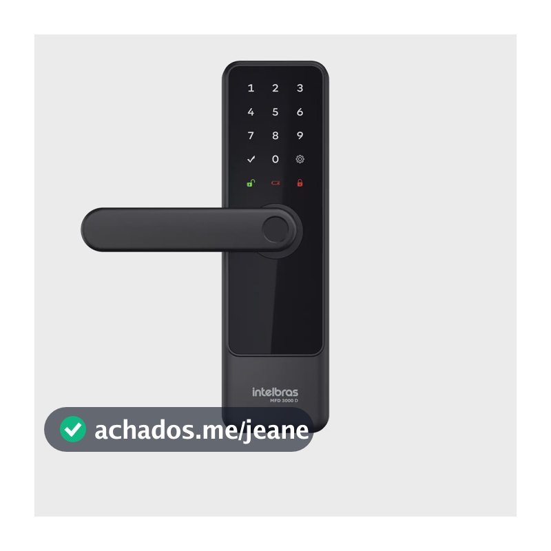 Fechadura Inteligente de Embutir com Maçaneta MFD 3000 D Intelbras