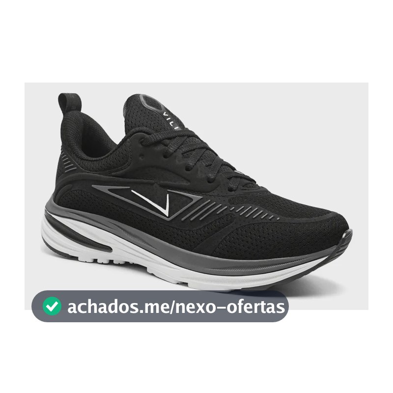 Tênis Feminino Olimp Vili Fusion Academia Caminhada Treino Preto 37 Br