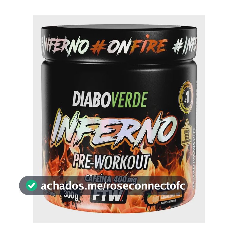 Suplemento FTW Diabo Verde Diablo en pó sabor tangerina fire x 300g