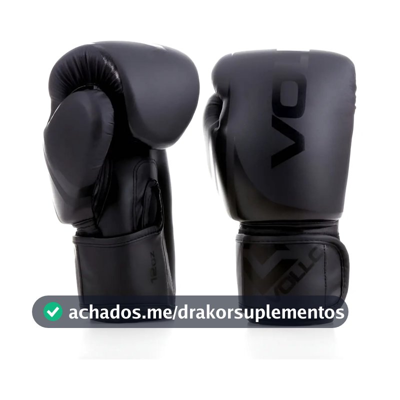 Par Luvas 12oz Profissional Vollo Muay Thai Boxe Lutas Mma