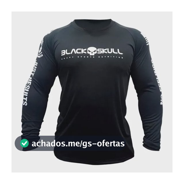 Camiseta Dry Fit Soldado Bope Manga Longa Black Skull