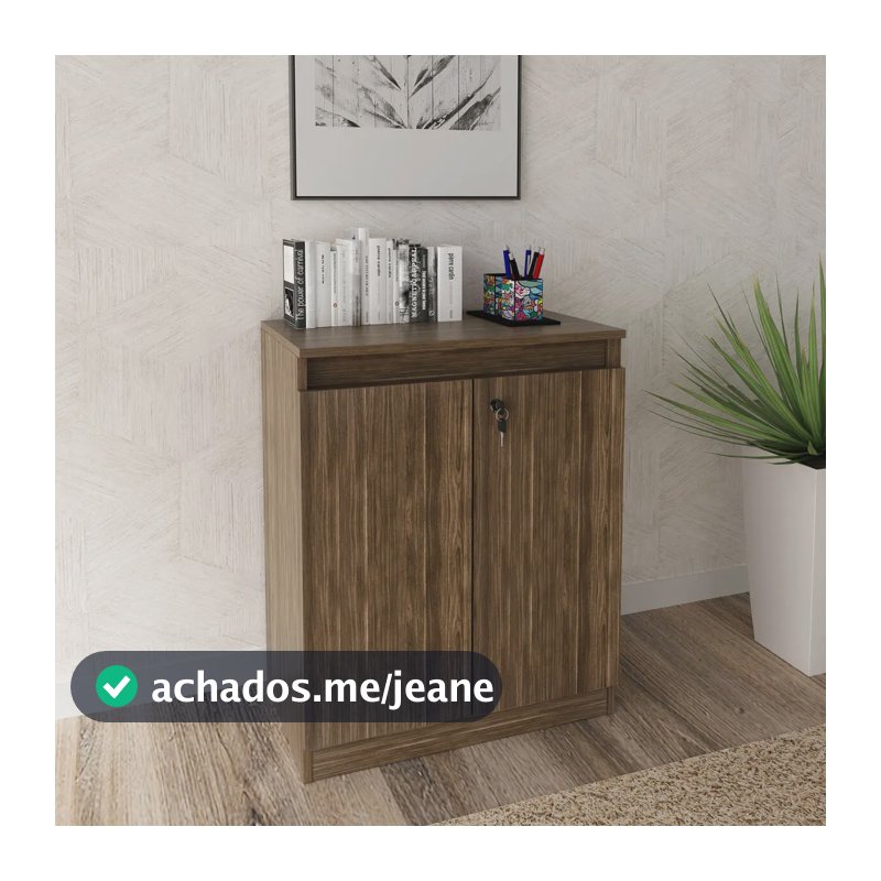 Balcão Escritório Com Chave Multimóveis Vcr25046 Cor Nogal