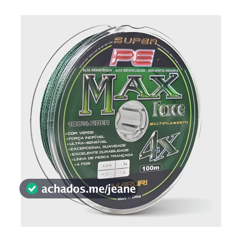 Linha Multifilamento Maruri Max Force 4x 0,26mm 52lbs 100m Verde