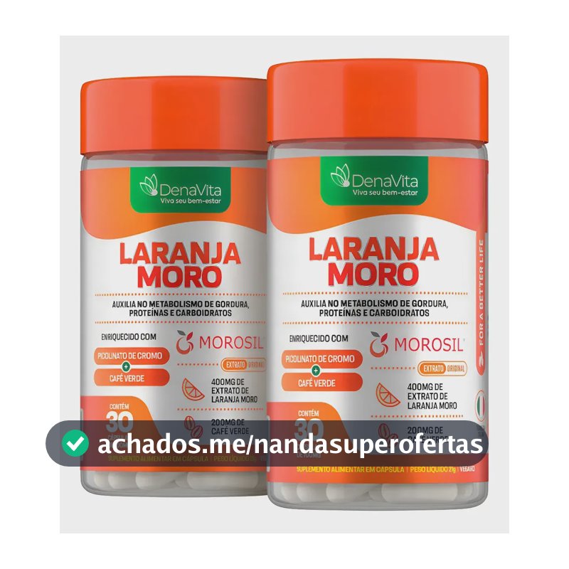 Kit 2x Laranja Moro Morosil Cromo Café Verde - Denavita Extrato De Laranja Moro - Denavita