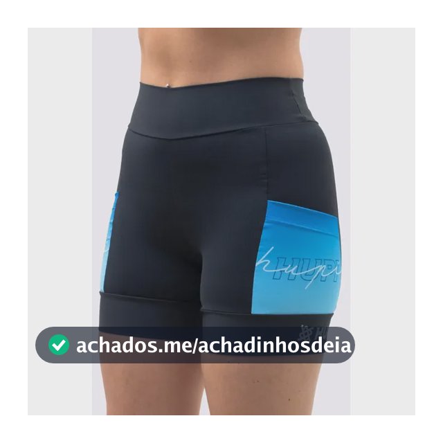 Bermuda Compressão Feminina Hupi Run Curta Colors Azul