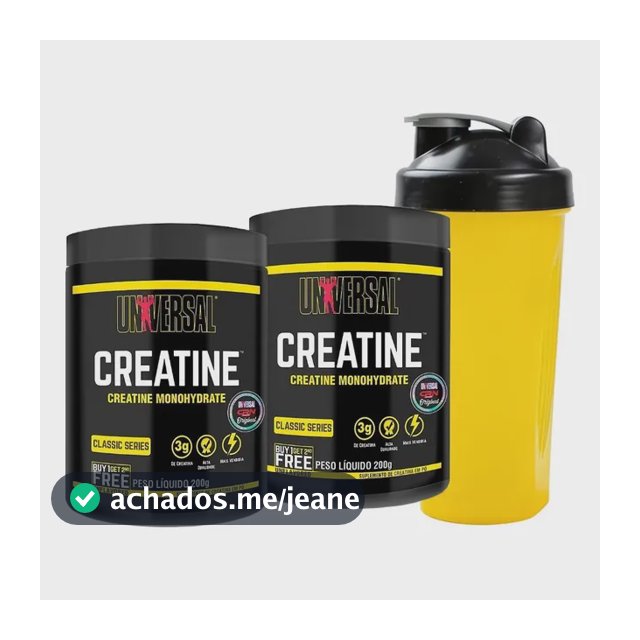 Kit Creatina Monohidratada 400g Universal+coqueteleira 600ml Sem Sabor