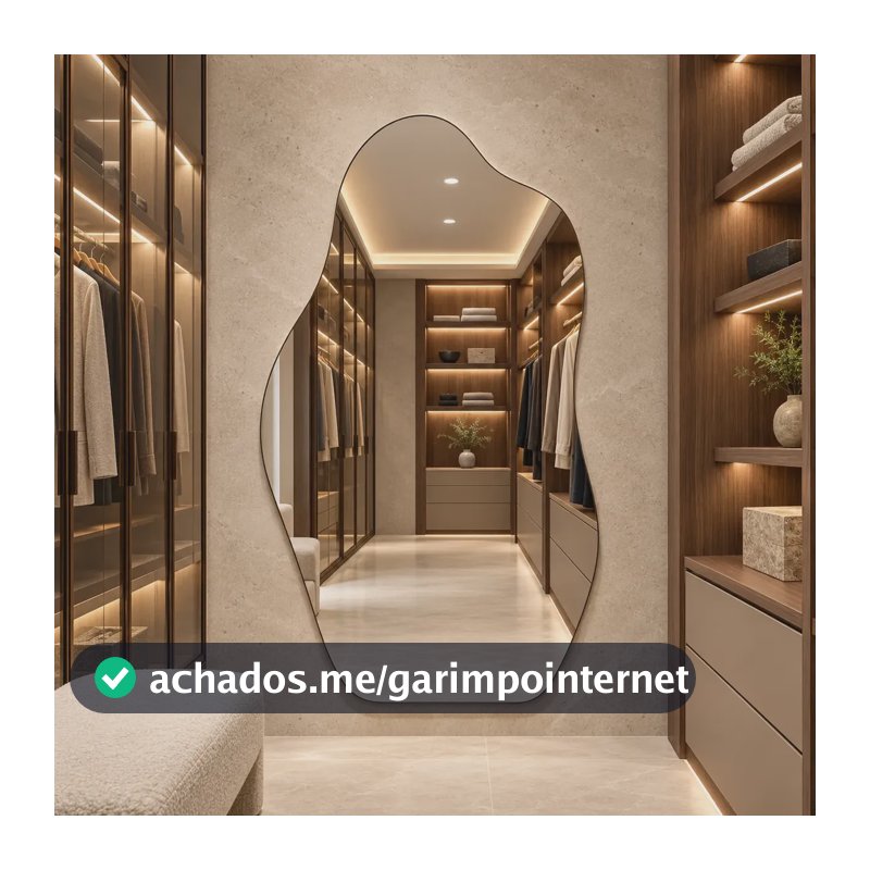 Espelho Rocco Corpo Inteiro Organico 90x40 Pinterest Grande Orgânico - Suporte
