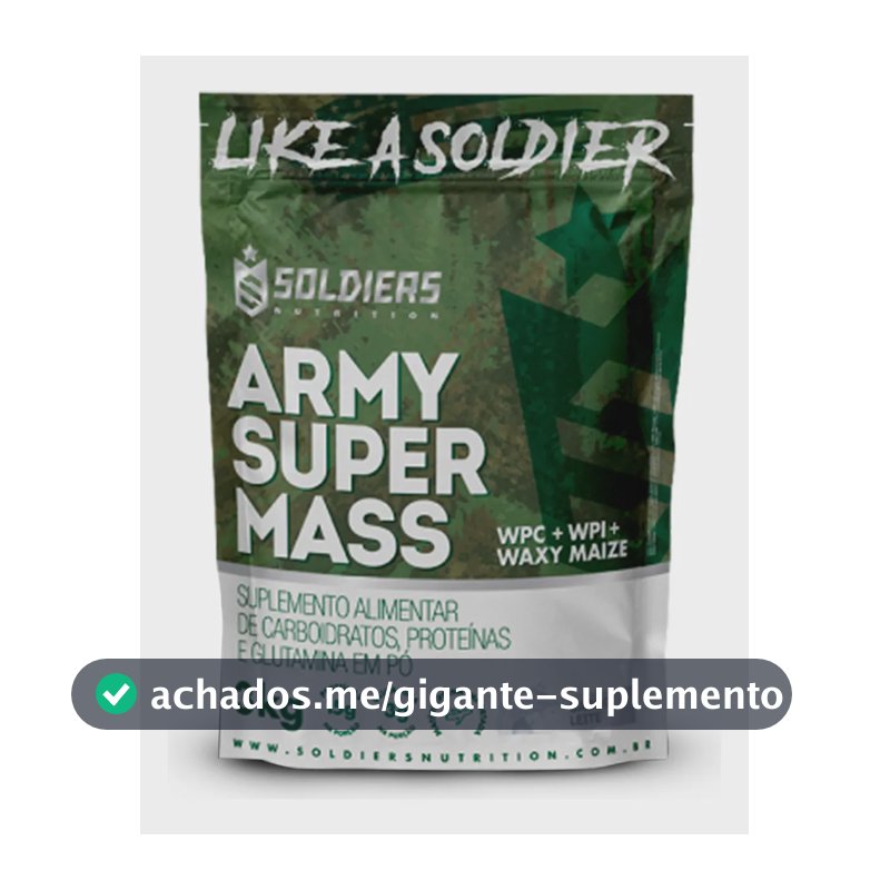 Whey Hipercalórico Army Super Mass 3kg 100% Puro - Soldiers Nutrition