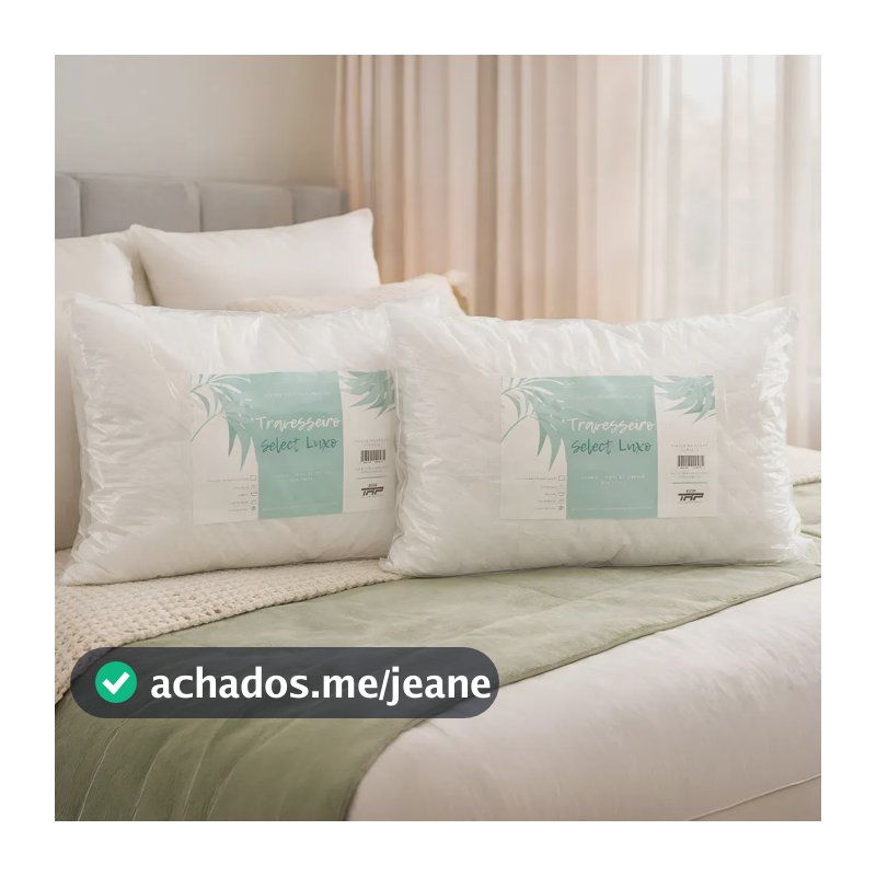 Kit 2 Travesseiros Fibra Siliconada 70x50 Ajustável Zíper Macio Select Luxo