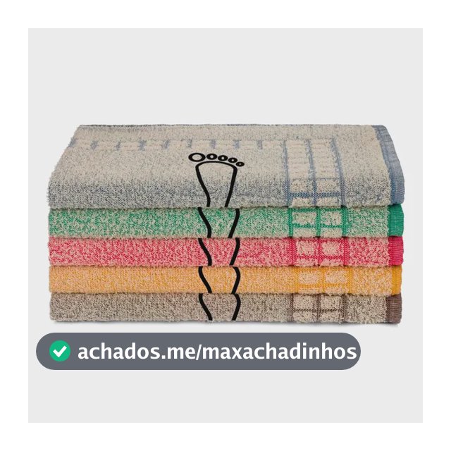 Kit 05 Tapete P/ Banheiro Felpudo 45x70cm 100%algodão Oferta