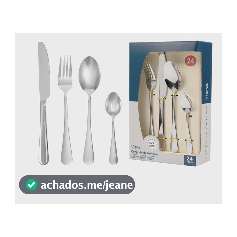 Faqueiro Bianchini Viena 24 Pecas Aco Inox Gourmet