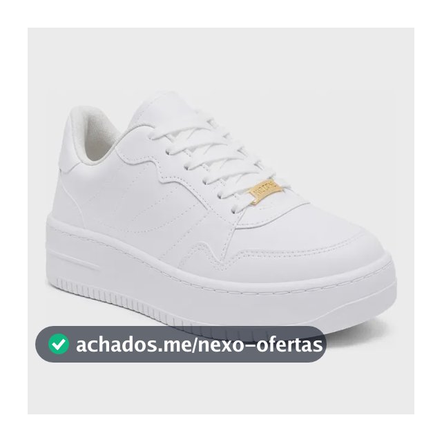 Tênis Original Feminino Vizzano Casual Com Solado Ultra Leve Branco 34 Br